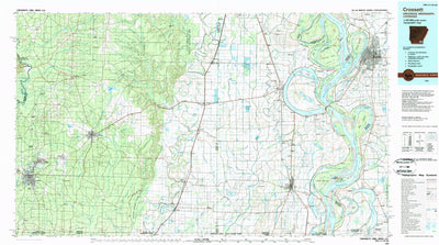 United States Geological Survey Crossett, AR-MS-LA (1986, 100000-Scale) digital map