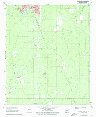 United States Geological Survey Crossett South, AR-LA (1973, 24000-Scale) digital map