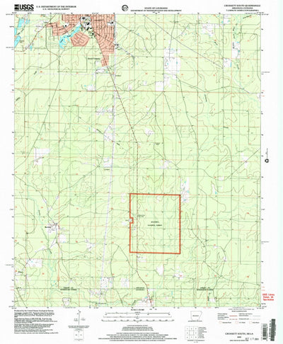 United States Geological Survey Crossett South, AR-LA (2002, 24000-Scale) digital map