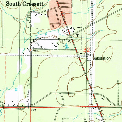 United States Geological Survey Crossett South, AR-LA (2002, 24000-Scale) digital map
