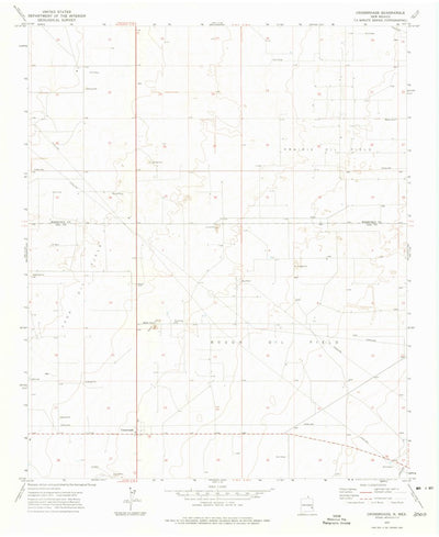 United States Geological Survey Crossroads, NM (1972, 24000-Scale) digital map