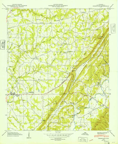 United States Geological Survey Crossville, AL (1949, 24000-Scale) digital map