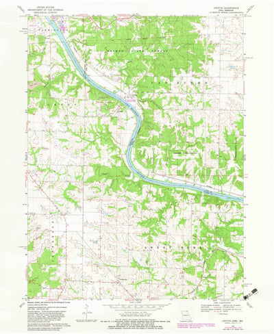 United States Geological Survey Croton, IA-MO (1968, 24000-Scale) digital map