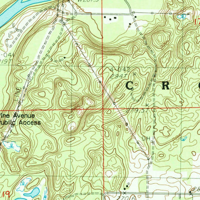 United States Geological Survey Croton, MI (1985, 24000-Scale) digital map