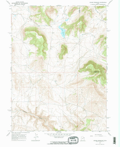 United States Geological Survey Crouse Reservoir, UT (1967, 24000-Scale) digital map