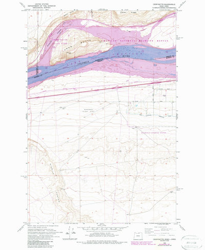 United States Geological Survey Crow Butte, WA-OR (1962, 24000-Scale) digital map