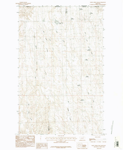 United States Geological Survey Crow Creek Dam, MT (1984, 24000-Scale) digital map