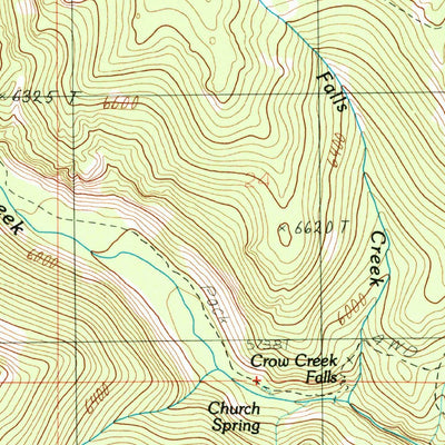 United States Geological Survey Crow Creek Falls, MT (1985, 24000-Scale) digital map
