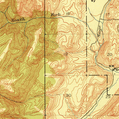 United States Geological Survey Crow Creek, WY-ID (1915, 62500-Scale) digital map