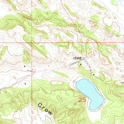 United States Geological Survey Crow Hill, ND (1951, 24000-Scale) digital map