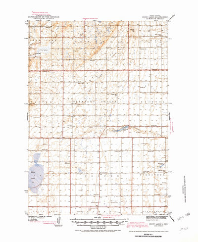 United States Geological Survey Crow Lake, SD (1942, 62500-Scale) digital map