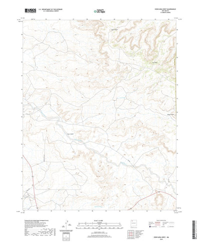United States Geological Survey Crow Mesa West, NM (2020, 24000-Scale) digital map