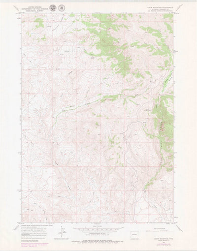 United States Geological Survey Crow Mountain, WY (1967, 24000-Scale) digital map