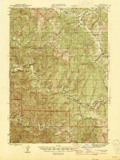 United States Geological Survey Crow, OR (1945, 62500-Scale) digital map