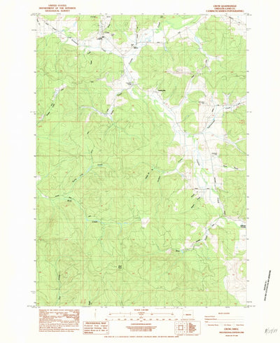 United States Geological Survey Crow, OR (1984, 24000-Scale) digital map
