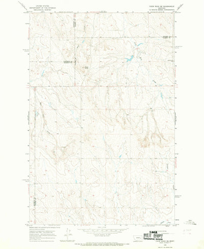 United States Geological Survey Crow Rock SE, MT (1965, 24000-Scale) digital map