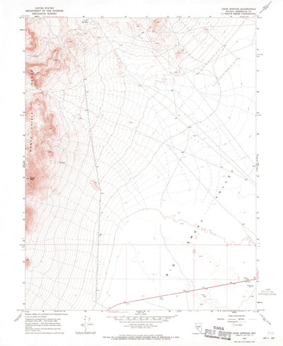 United States Geological Survey Crow Springs, NV (1968, 24000-Scale) digital map