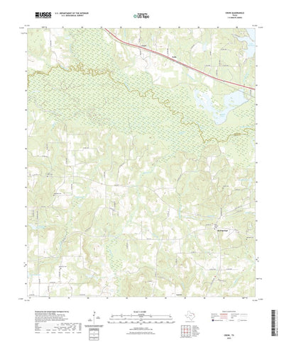 United States Geological Survey Crow, TX (2022, 24000-Scale) digital map