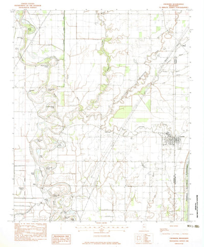 United States Geological Survey Crowder, MS (1982, 24000-Scale) digital map
