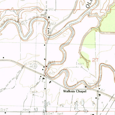 United States Geological Survey Crowder, MS (1982, 24000-Scale) digital map