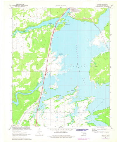 United States Geological Survey Crowder, OK (1971, 24000-Scale) digital map