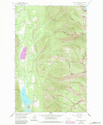 United States Geological Survey Crowell Mountain, MT (1963, 24000-Scale) digital map