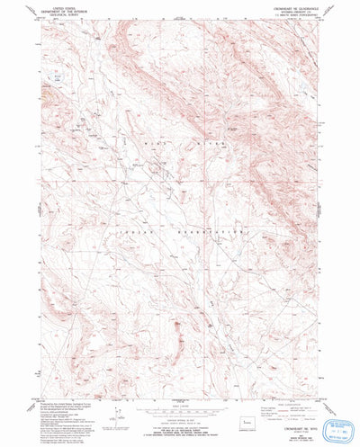 United States Geological Survey Crowheart NE, WY (1957, 24000-Scale) digital map