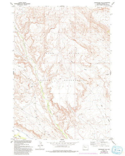 United States Geological Survey Crowheart NW, WY (1952, 24000-Scale) digital map