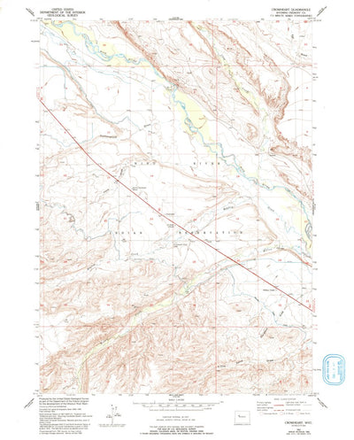 United States Geological Survey Crowheart, WY (1952, 24000-Scale) digital map