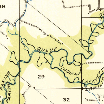 United States Geological Survey Crowley East, LA (1946, 31680-Scale) digital map
