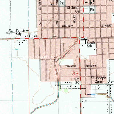 United States Geological Survey Crowley East, LA (1983, 24000-Scale) digital map