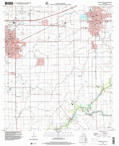 United States Geological Survey Crowley East, LA (1998, 24000-Scale) digital map