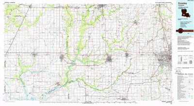 United States Geological Survey Crowley, LA (1985, 100000-Scale) digital map