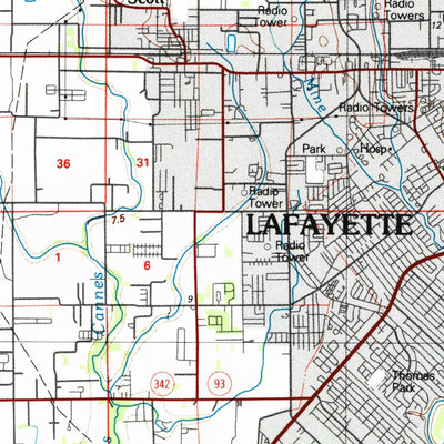 United States Geological Survey Crowley, LA (1985, 100000-Scale) digital map