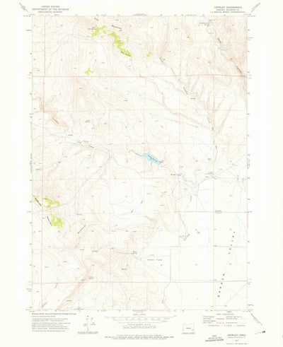 United States Geological Survey Crowley, OR (1972, 24000-Scale) digital map