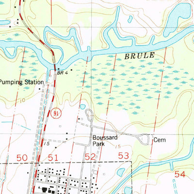 United States Geological Survey Crowley West, LA (1983, 24000-Scale) digital map