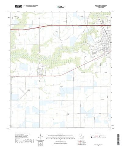 United States Geological Survey Crowley West, LA (2020, 24000-Scale) digital map
