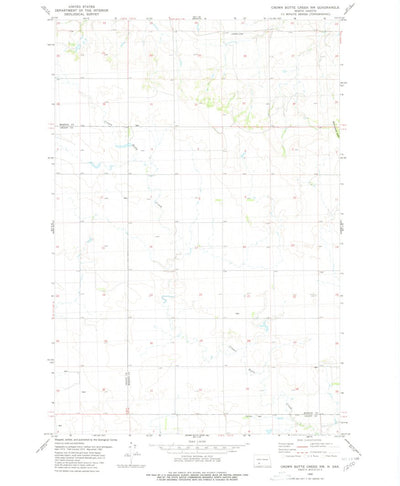 United States Geological Survey Crown Butte Creek NW, ND (1980, 24000-Scale) digital map