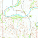 United States Geological Survey Crown Butte Creek SE, ND (1980, 24000-Scale) digital map