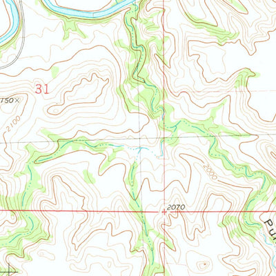 United States Geological Survey Crown Butte Creek SE, ND (1980, 24000-Scale) digital map