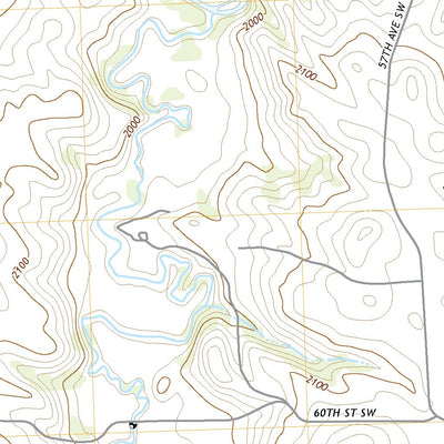 United States Geological Survey Crown Butte Creek SW, ND (2020, 24000-Scale) digital map