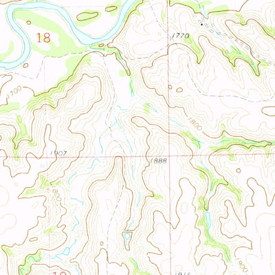 United States Geological Survey Crown Butte Lake, ND (1972, 24000-Scale) digital map