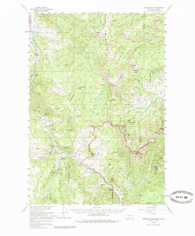 United States Geological Survey Crown Butte, MT-WY (1955, 62500-Scale) digital map