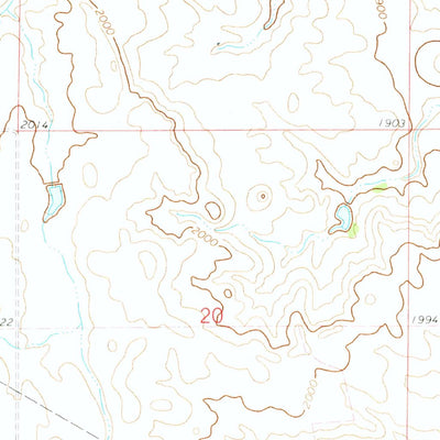 United States Geological Survey Crown Butte, ND (1972, 24000-Scale) digital map