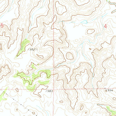 United States Geological Survey Crown Butte, ND (1972, 24000-Scale) digital map
