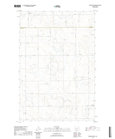 United States Geological Survey Crown Butte NW, ND (2020, 24000-Scale) digital map