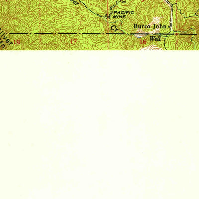 United States Geological Survey Crown King, AZ (1947, 62500-Scale) digital map