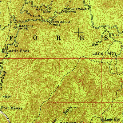 United States Geological Survey Crown King, AZ (1947, 62500-Scale) digital map