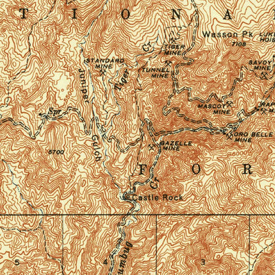 United States Geological Survey Crown King, AZ (1948, 63360-Scale) digital map