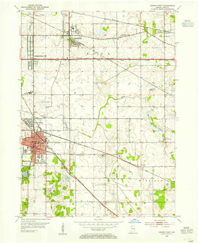 United States Geological Survey Crown Point, IN (1953, 24000-Scale) digital map